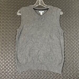 Old Navy Sweater Vest V-Neck Sleeveless Layering Gray Kids Size L‎ (10-12)